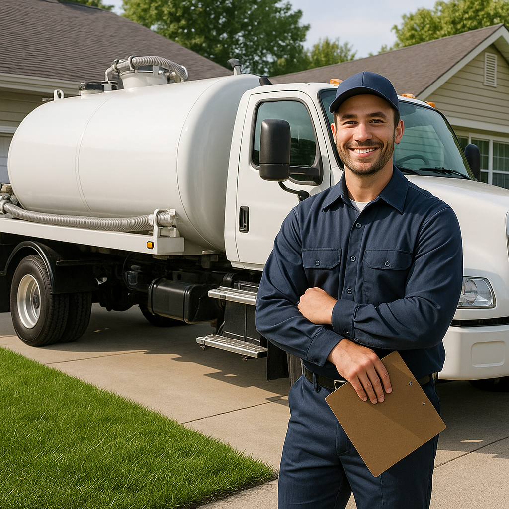 Professional septic service technician ready to help in Lakeland